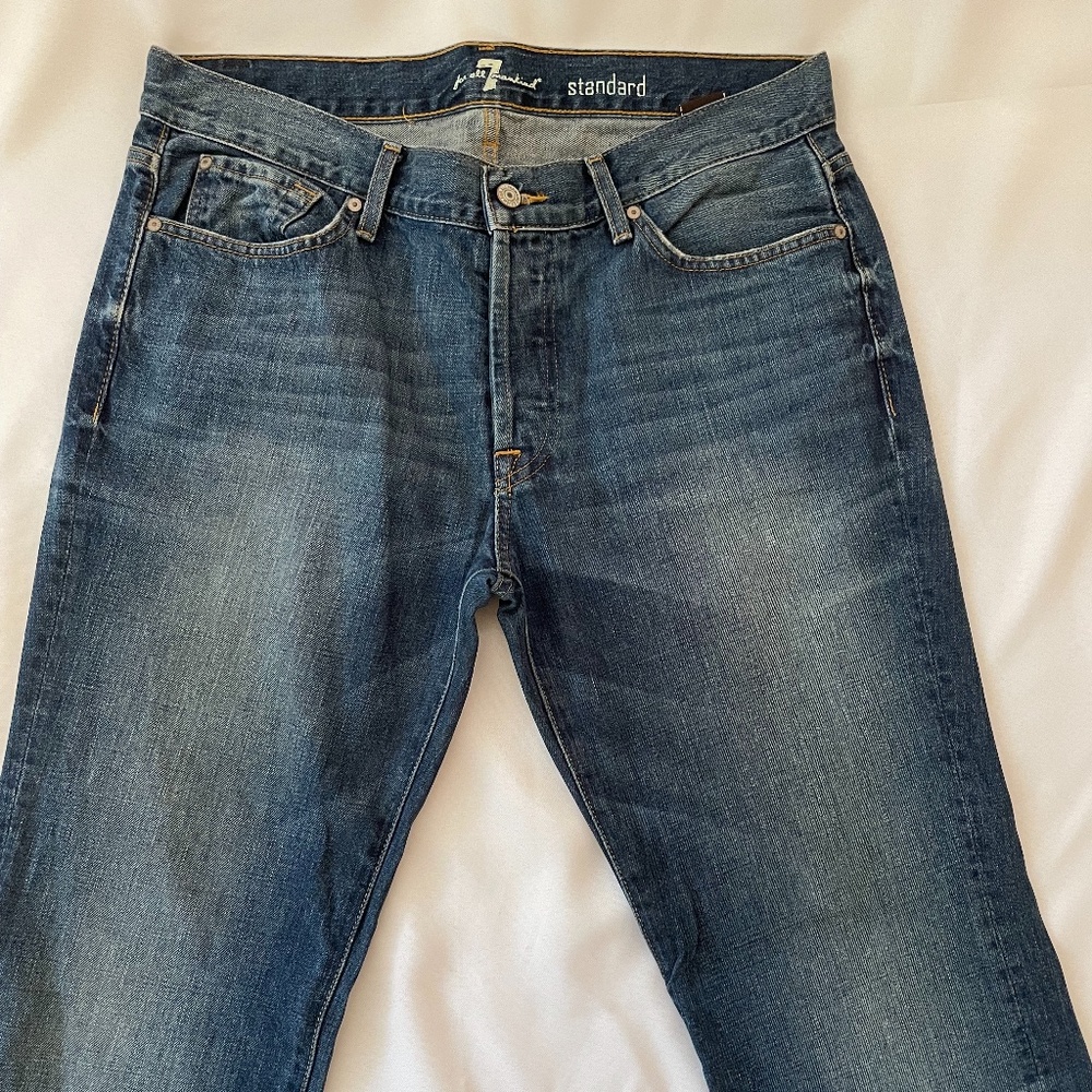 7 For All Mankind Men Standard Blue Jeans 34x34